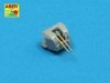 Aber 350L-28 Set of 16 pcs 102 mm Q.F. Mk.XVI barrels for Royal Navy ships (1:350)